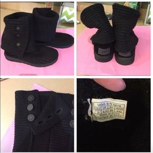 Black Knit Ugg Boots